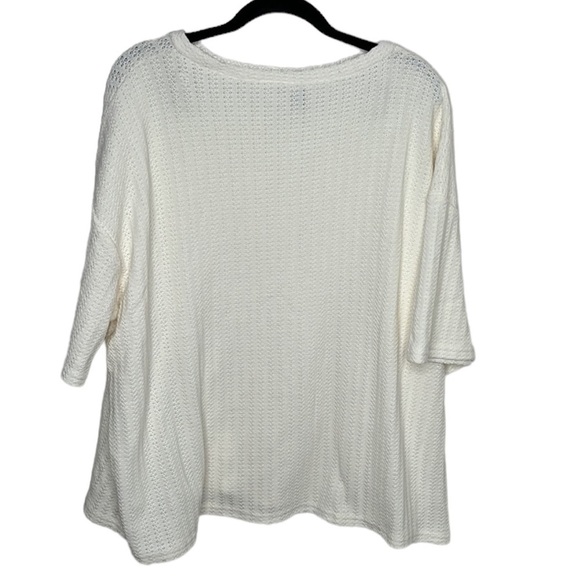 Princess Polly White Knit Boxy Short Sleeve Sweater Oversized Women's Size 10 - Picture 4 of 4